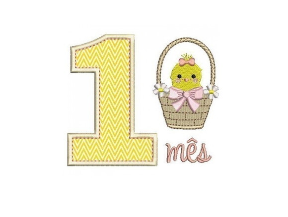 Pacote Matriz De Bordados Mesversários Meninas 1 À 11