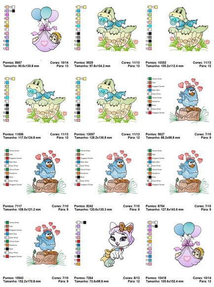 Pacote Matrizes Bordado Infantil Bebê