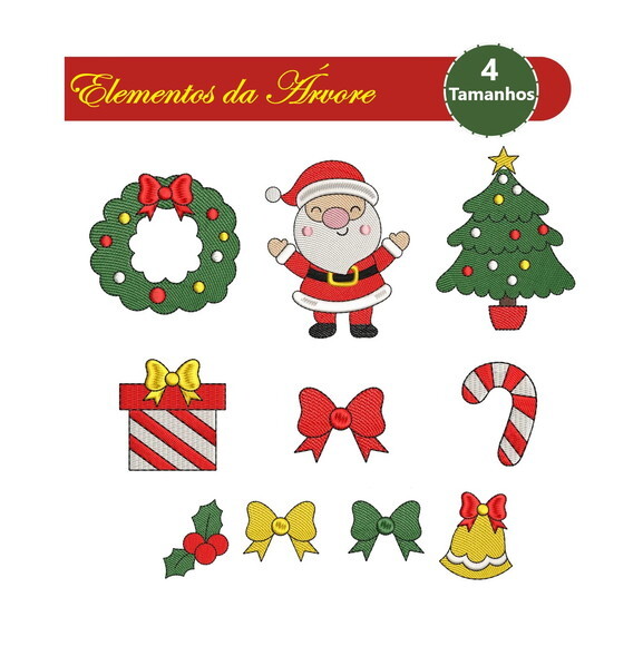 Pacote Matrizes de Bordado Natal Variados