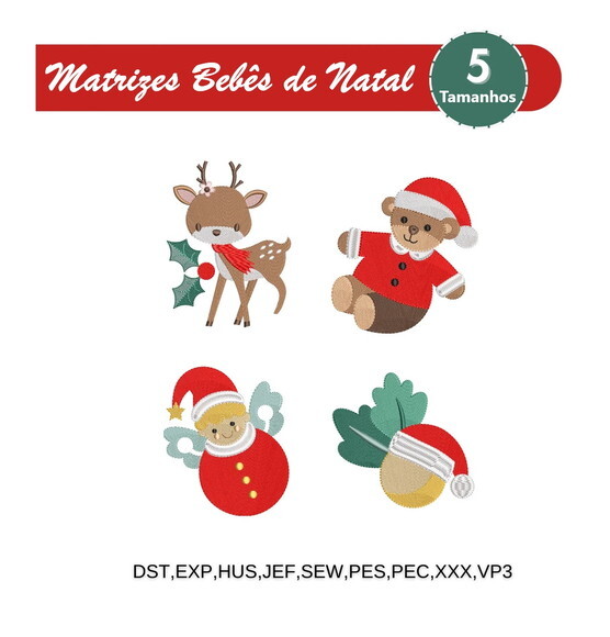 Pacote Matrizes de Bordado Natal Variados