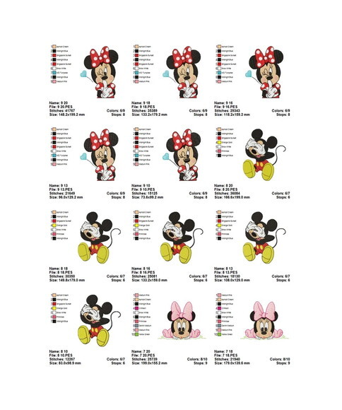 Pacote Matrizes Mickey Baby