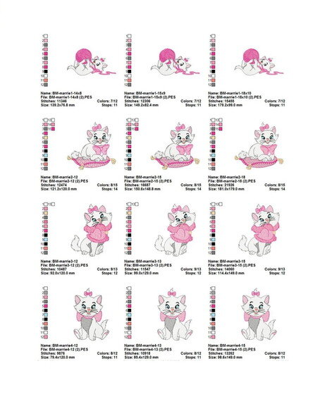Coleção Matrizes de Bordado Gatinha Marie