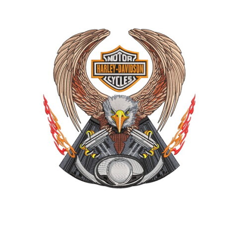 Martriz Bordado Harley Daviidson 3