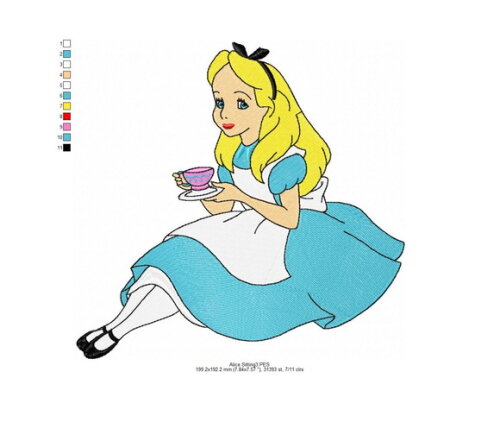Matriz Bordado Alice no País das Maravilhas 1