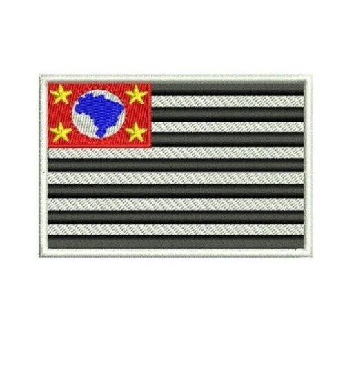 Matriz Bordado Bandeira Estado de São Paulo Pequeno