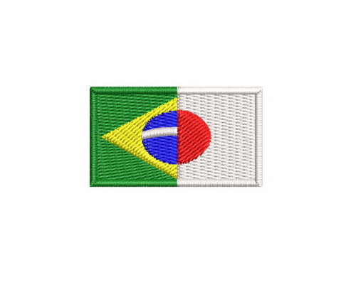 Matriz Bordado Bandeira Pequena Brasil e Japão