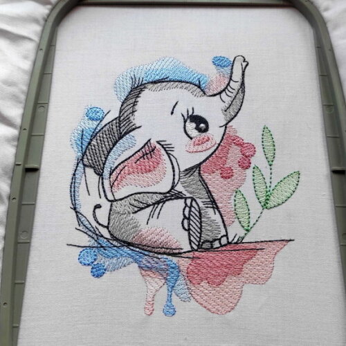 Matriz Bordado Bebê Elefante