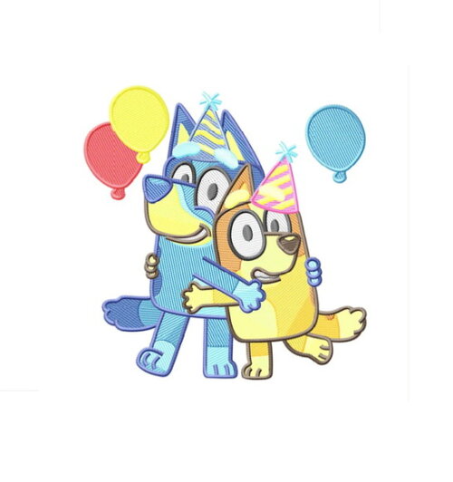 Matriz Bordado Bluey e Bingo Aniversário