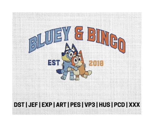Matriz Bordado Bluey e Bingo Est