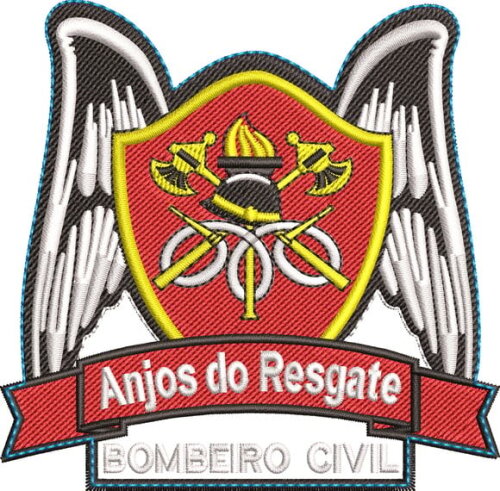 Matriz Bordado Bombeiro Civil Anjos do Resgate