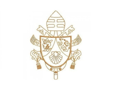 Matriz Bordado Brasão Bento Xvi Contornado