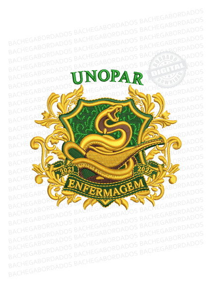 Matriz Bordado Brasão Escudo Enfermagem - Unopar