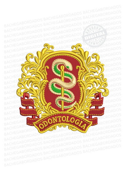 Matriz Bordado Brasão Escudo Odontologia 2