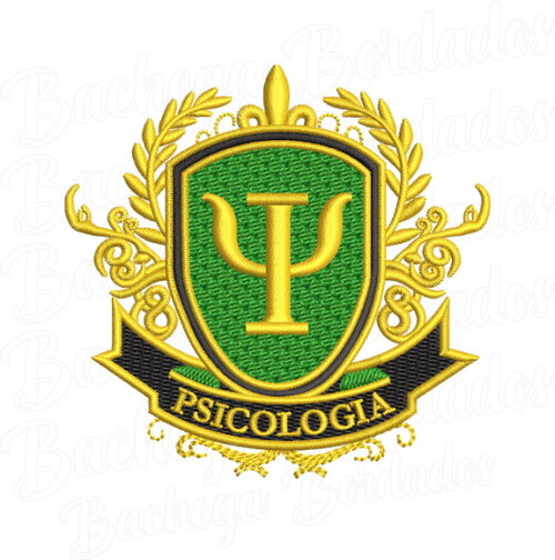 Matriz Bordado Brasão Escudo Psicologia - Arquivo Exclusivo