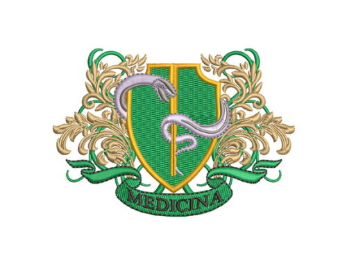 Matriz Bordado Brasão Medicina 3