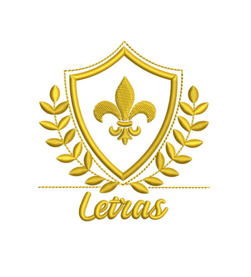 Matriz Bordado Brasão Letras 2