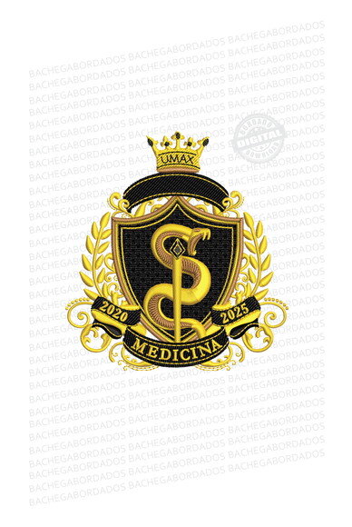 Matriz Bordado Brasão Medicina Umax Paraguay