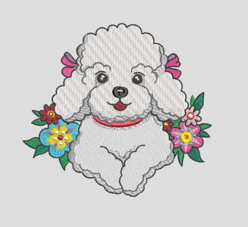 Matriz Bordado Cão Poodle