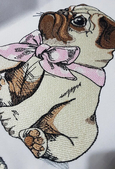 Matriz Bordado Cão Pug