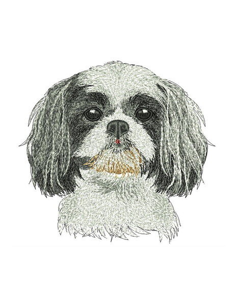 Matriz Bordado Cão Shih Tzu