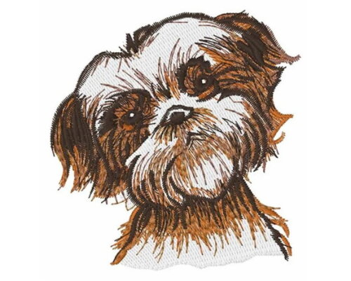 Matriz Bordado Cão Shih Tzu Pequeno