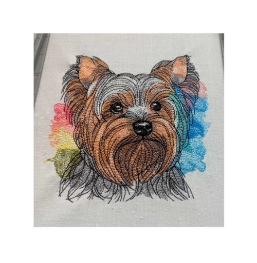 Matriz Bordado Cão Yorkshire Terrier Color