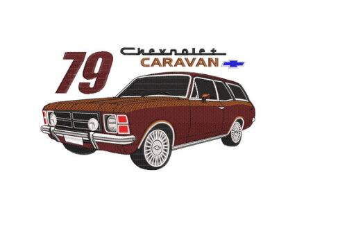 Matriz Bordado Carro Chevrolet Caravan 3