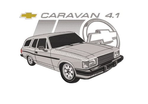 Matriz Bordado Carro Chevrolet Caravan