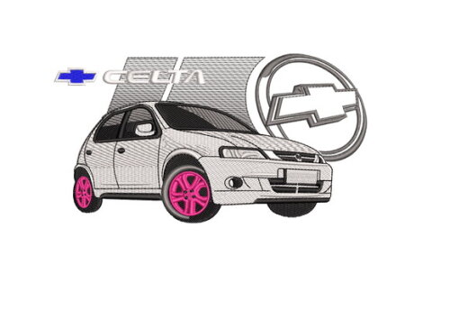 Matriz Bordado Carro Chevrolet Celta