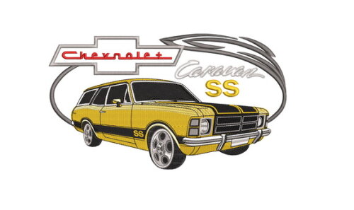 Matriz Bordado Carro Chevrolet Caravan 8