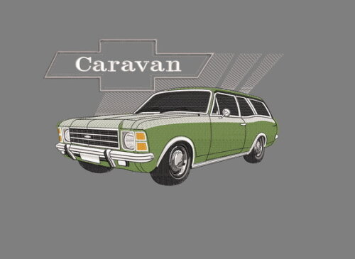 Matriz Bordado Carro Chevrolet Caravan 5