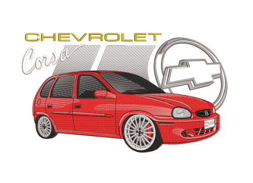 Matriz Bordado Carro Chevrolet Corsa