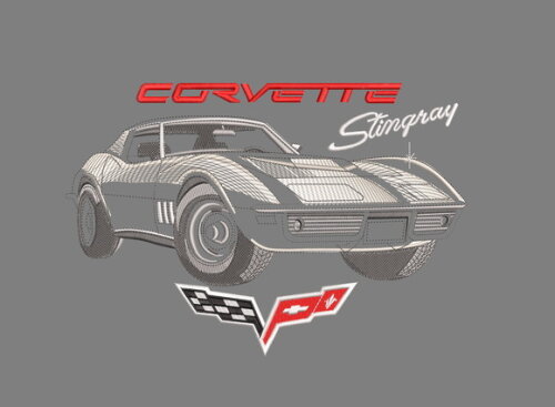 Matriz Bordado Carro Chevrolet Corvette 1