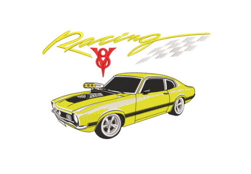 Matriz Bordado Carro Ford Racing V8