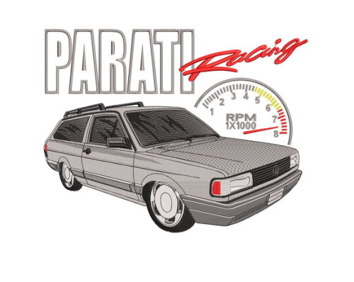 Matriz Bordado Carro Parati Racing