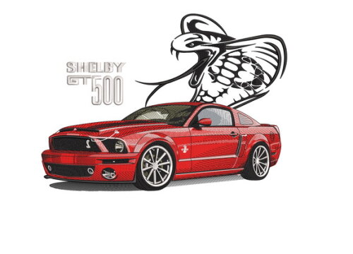 Matriz Bordado Carro Shelby Gt500 2