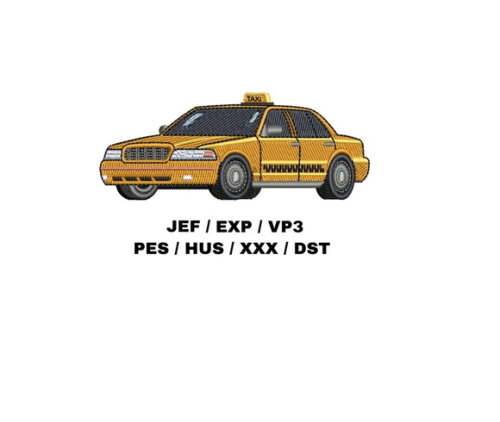 Matriz Bordado Carro Taxi