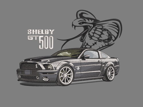 Matriz Bordado Carro Shelby Cobra Gt500