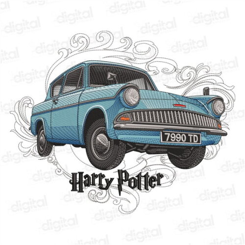 Matriz Bordado Carro Voador Harry Potter