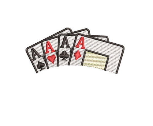 Matriz Bordado Cartas de Baralho Ás