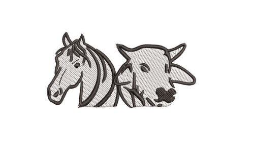 Matriz Bordado Cavalo Boi - para Montagem
