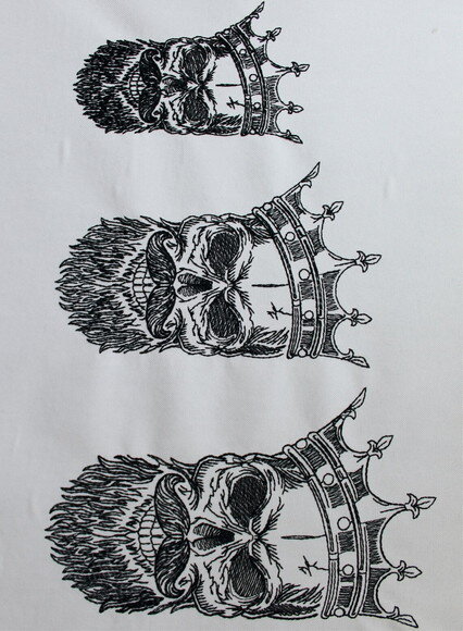 Matriz Bordado Caveira Barbershop