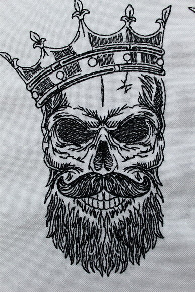 Matriz Bordado Caveira Barbershop