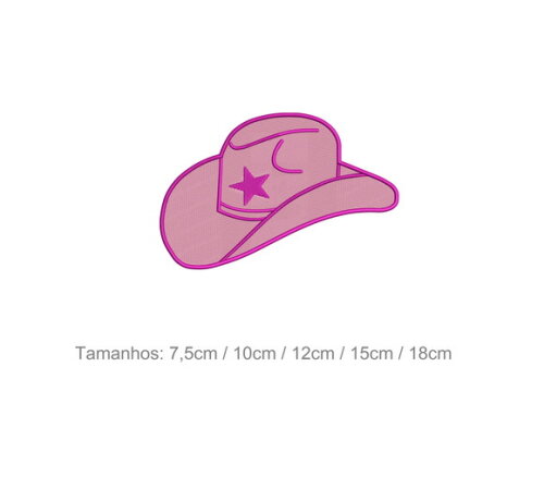Matriz Bordado Chapeu Cowboy Feminino