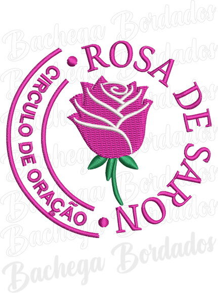 Matriz Bordado Circulo de Oração Rosa de Saron