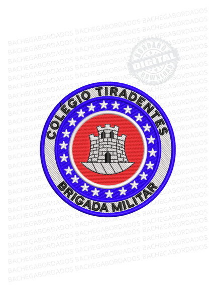 Matriz Bordado Colégio Tiradentes - Brigada Militar