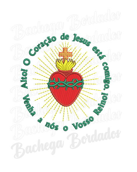 Matriz Bordado Coração de Jesus