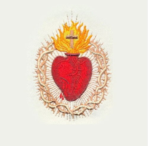 Matriz Bordado Coração de Jesus com Coroa