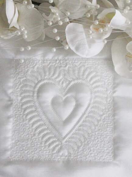 Matriz Bordado Coração Quilting