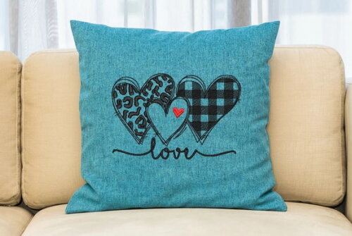 Matriz Bordado Coração e Amor